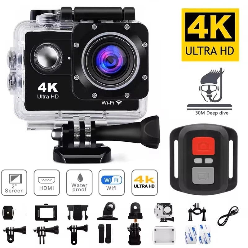 4K Ultra HD Action Camera with WiFi & Waterproof Case