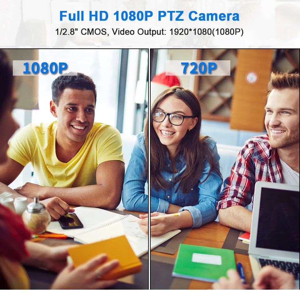 Runpu 1080P/60fps NDI Conference PTZ Video Camera 12/20/30x Zoom Ai Auto Tracking PTZ SDI Camera HDMI USB Outputs Support POE