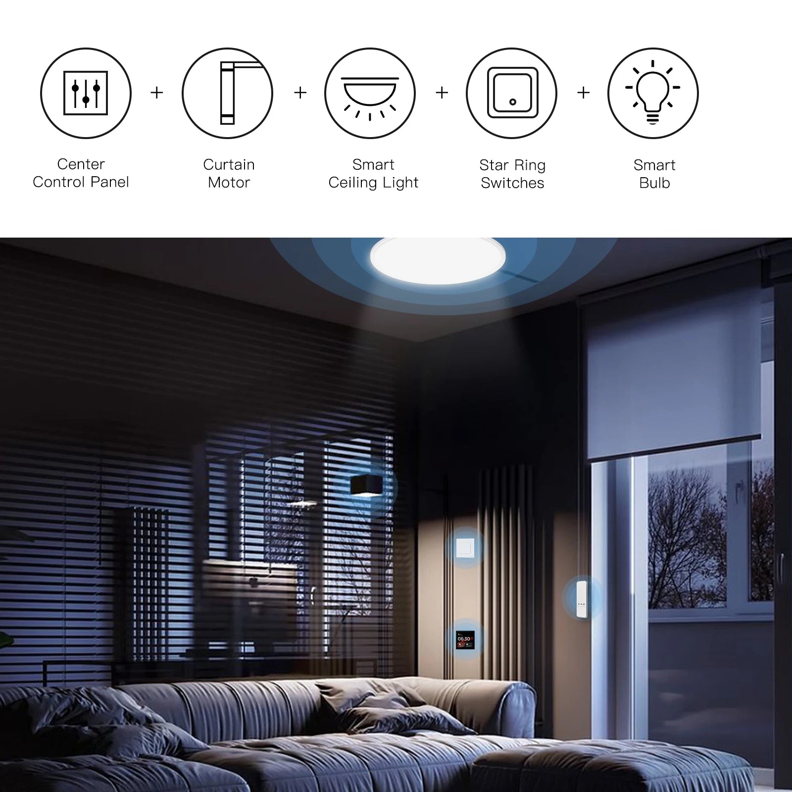 MOES Tuya WiFi Smart Roller Blind Motor Kit