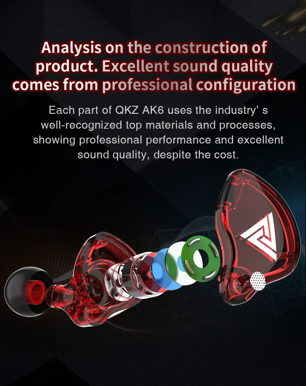 QKZ AK6 3.5mm Wired HiFi Earphones
