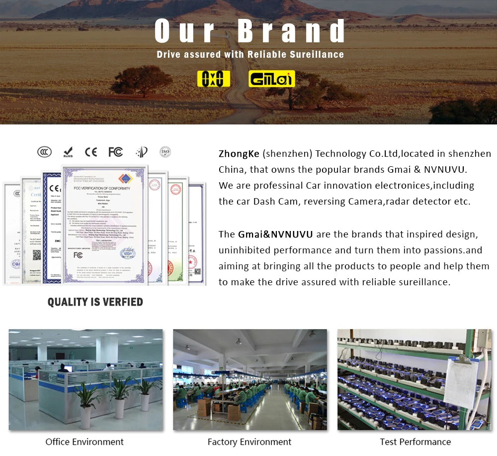 1080P WiFi Dual Dash Cam with Night Vision