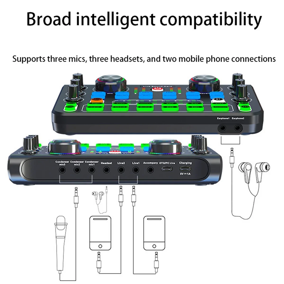 Likheung HD-X Professional Sound Card Audio Mixer
