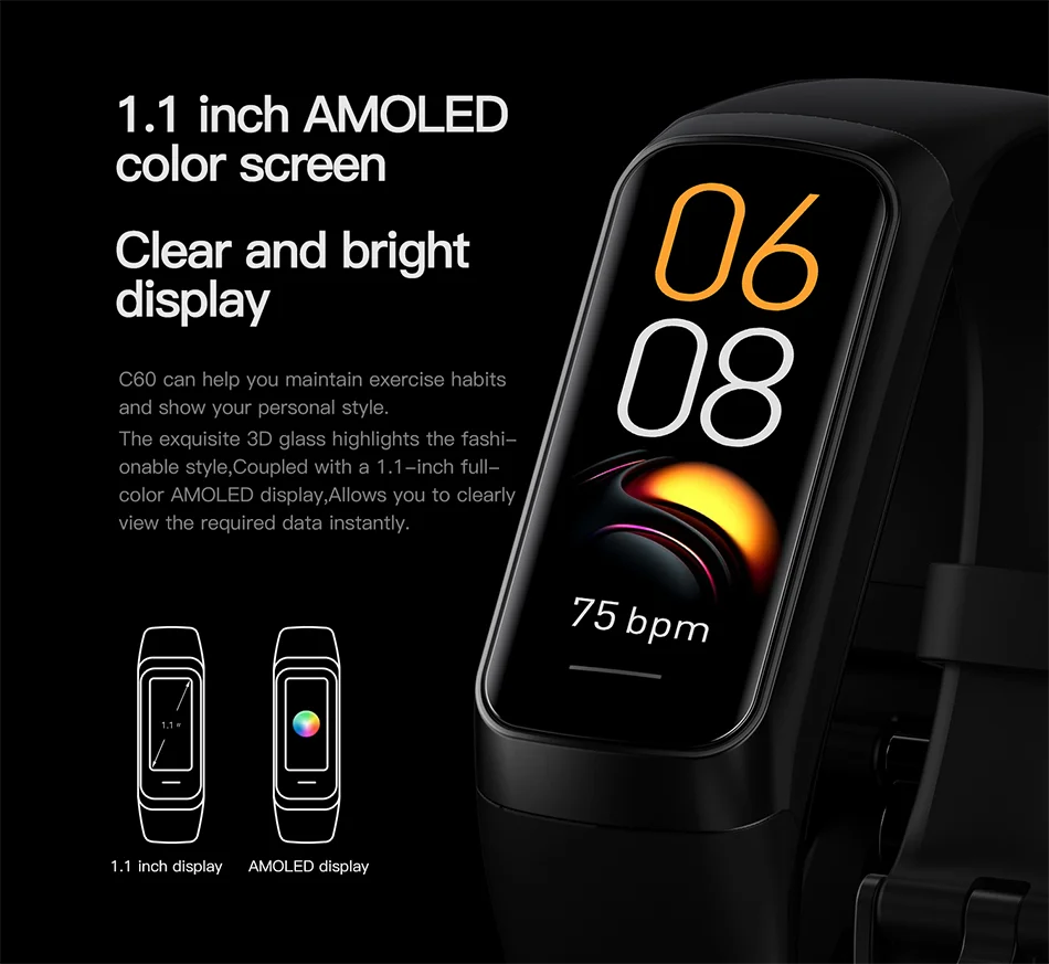 LIGE AMOLED Smart Watch for Men & Women