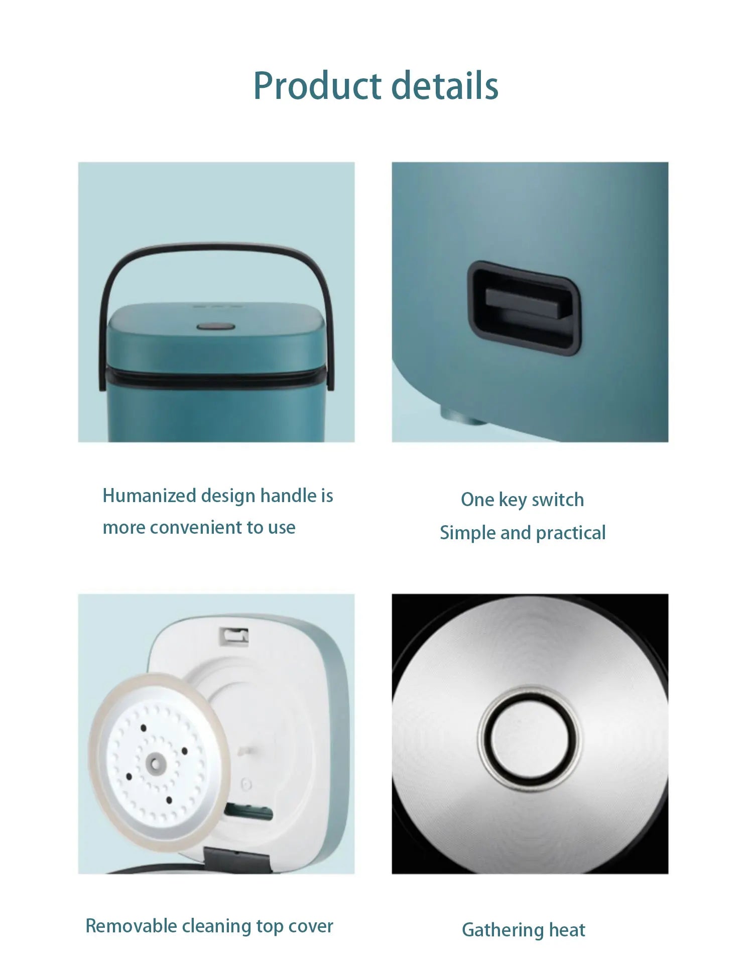 Mini Automatic 1.2L Rice Cooker for 1–2 People