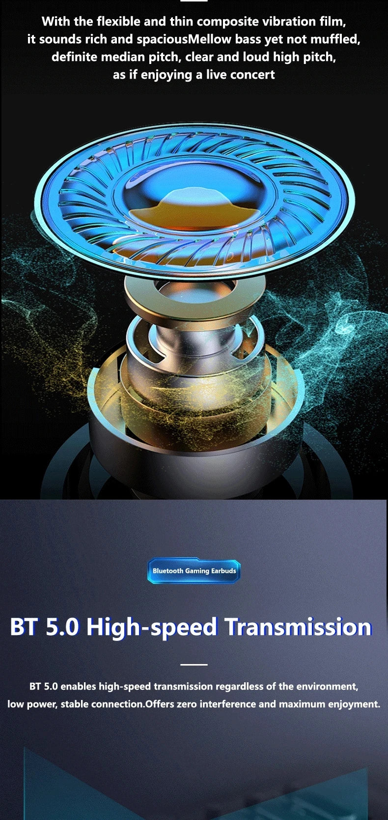 X15 TWS Wireless Gaming Earbuds