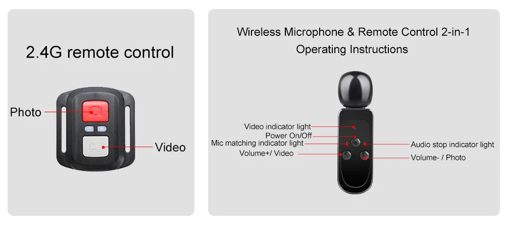 M40TR 5K Action Camera with Touch Screen & Zoom
