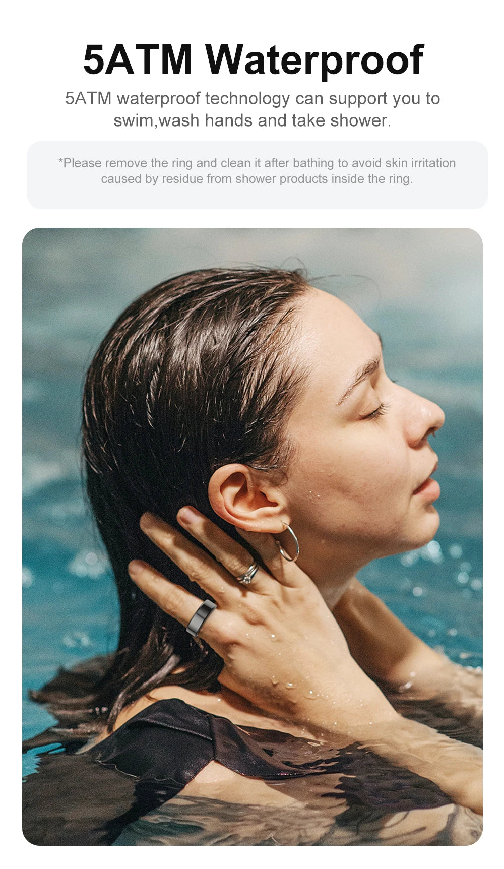 COLMI R02 Smart Ring – Health Monitor, 39-Day Battery, Waterproof with Charging Case