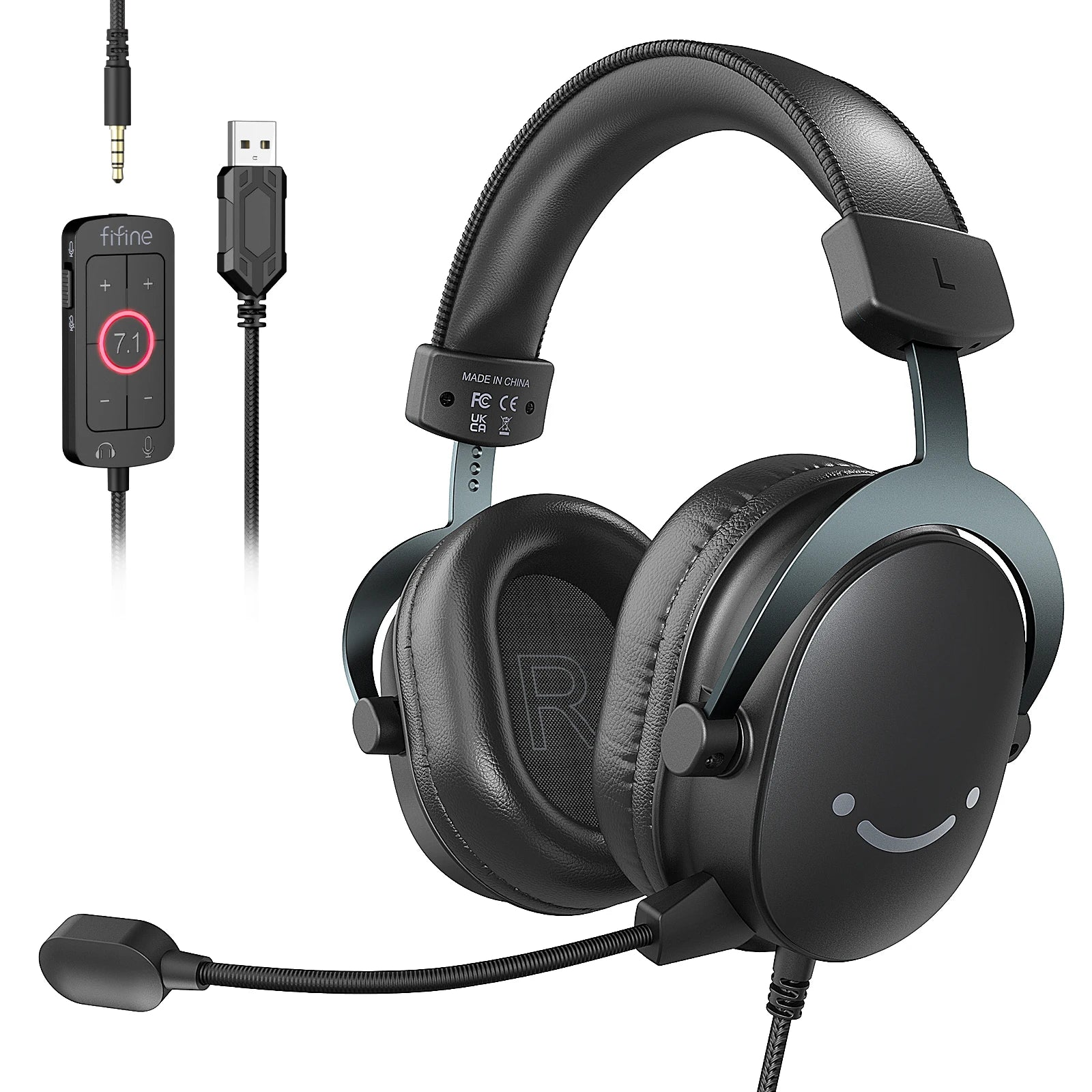 FIFINE H9 Wired Gaming Headset with 7.1 Surround Sound