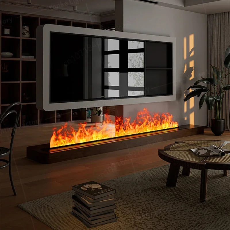 3D Steam Electric Fireplace with App Control Smart LED Flame Water Vapor Humidifier for Bedroom Living Room TV Decor