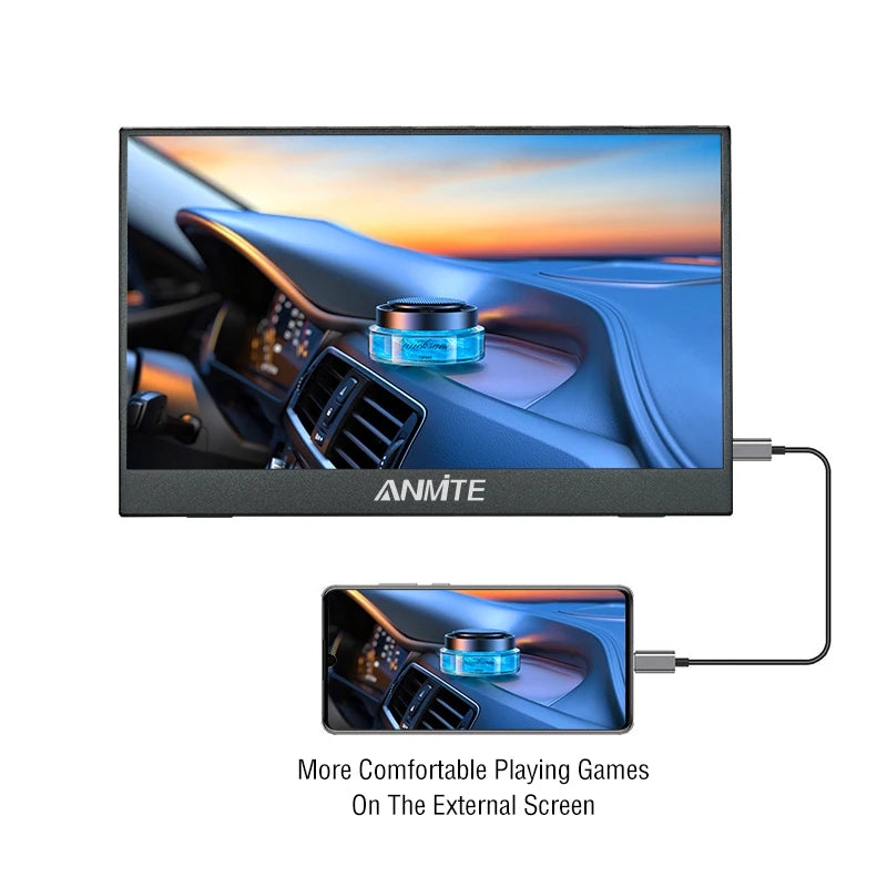 Anmite 14-Inch Portable Touch Screen Monitor – 100% sRGB Gaming Display  Product Description (Bullet Points):
