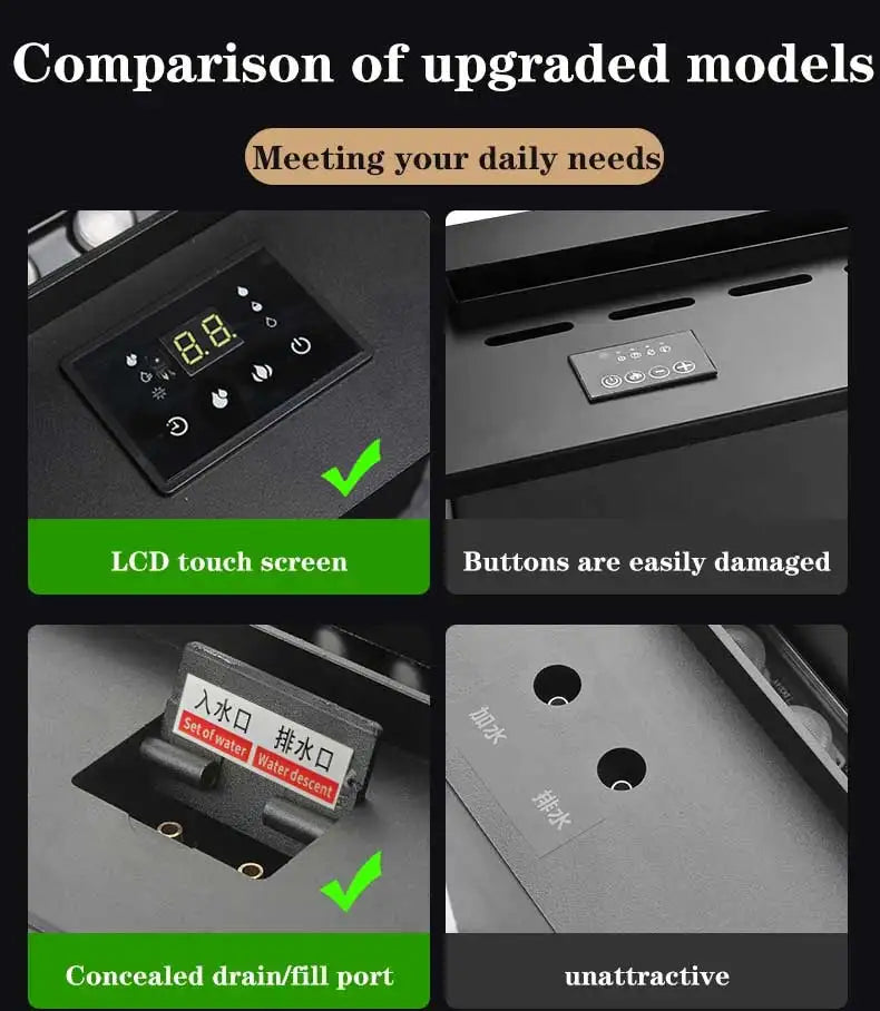 Water Vapor Fireplace Germicidal UV Lamps Customized 3D Flame Electric Fireplace Tv Stand Inserts Living Room Decorative