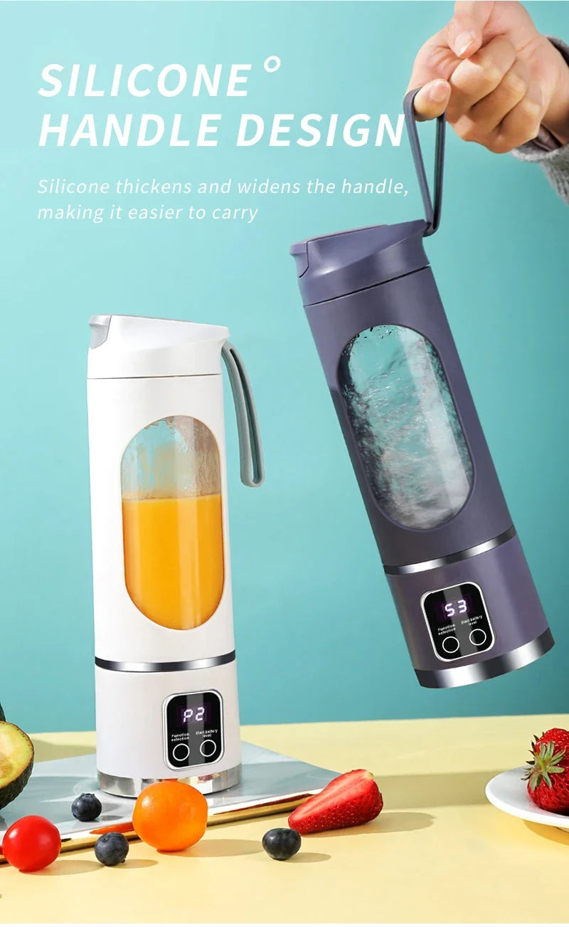 2025 Mini Electric Juicer – 450ML with Digital Display