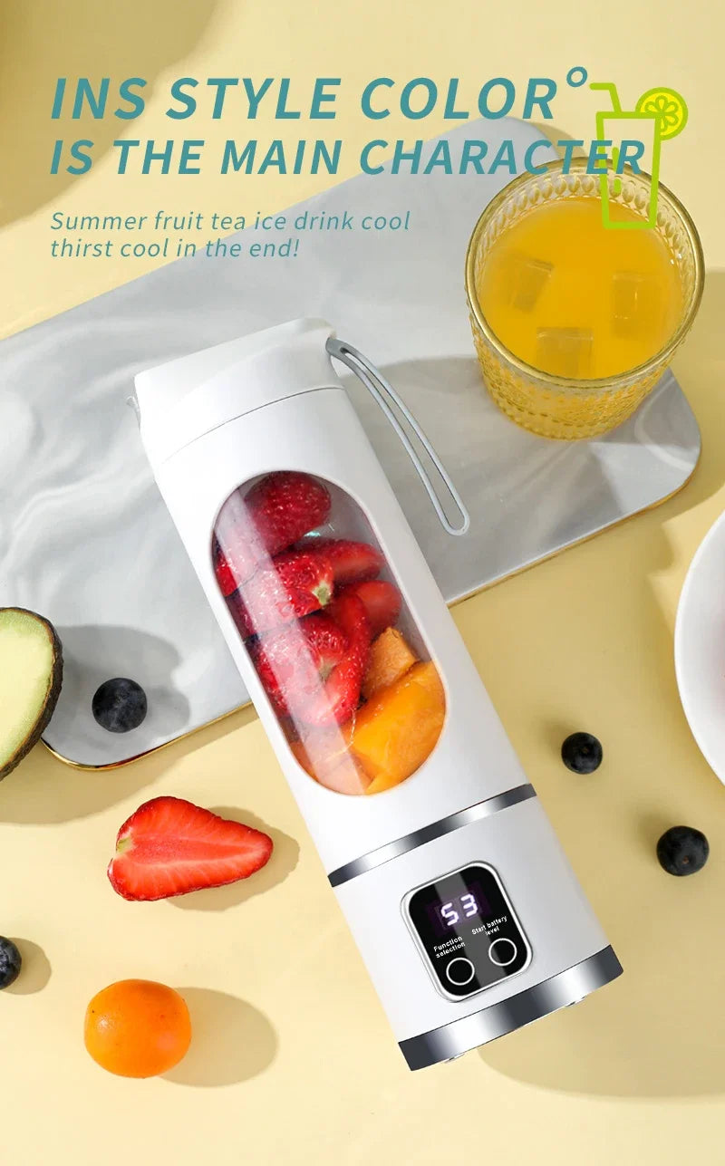 2025 Mini Electric Juicer – 450ML with Digital Display