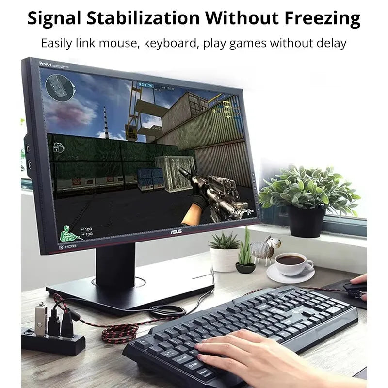 7-Port USB 2.0 Extension Hub – One-to-Seven Splitter for PC & Laptop