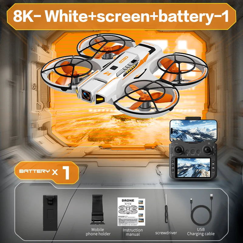 For Xiaomi New A21 Pro Mini Drone 4K Professional 8K HD Camera with Screen RC Dron Brushless Motor Obstacle Avoidance Quadcopter