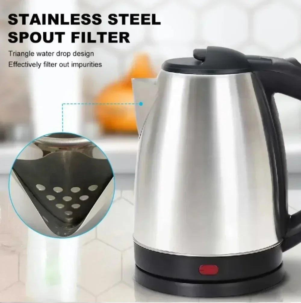 2L Stainless Steel Electric Kettle – Smart Whistle Kettle