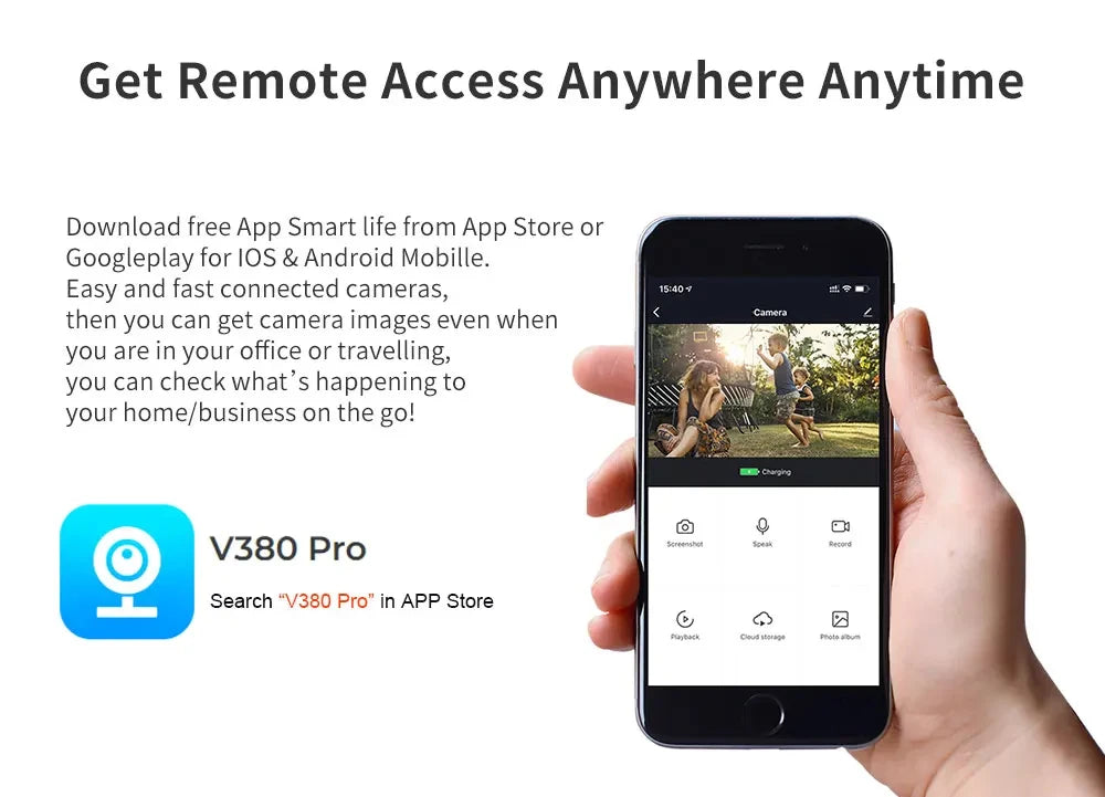 V380 Pro 6K 4G Solar Triple-Lens Outdoor Security Camera