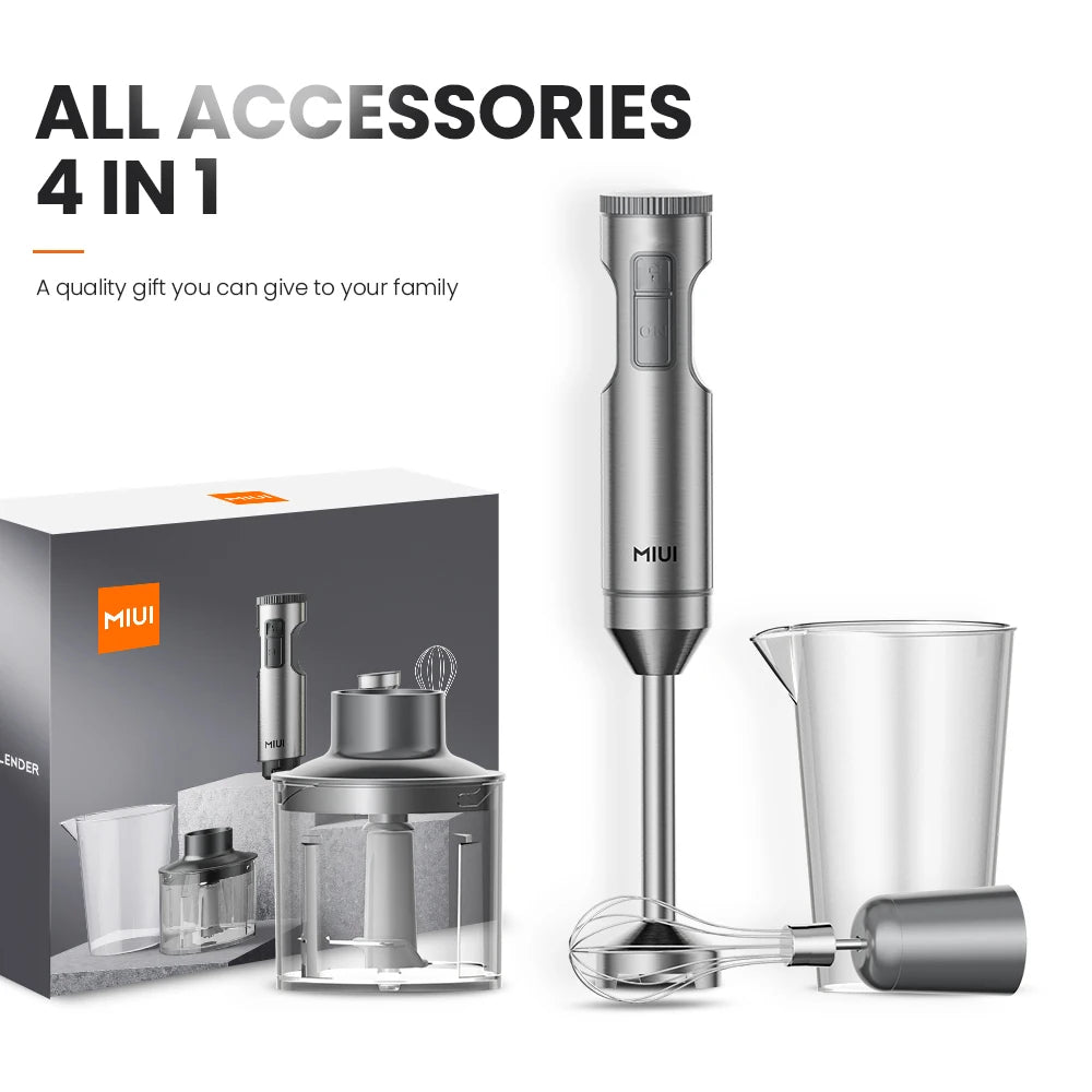 MIUI 1000W 4-in-1 Hand Immersion Blender Set