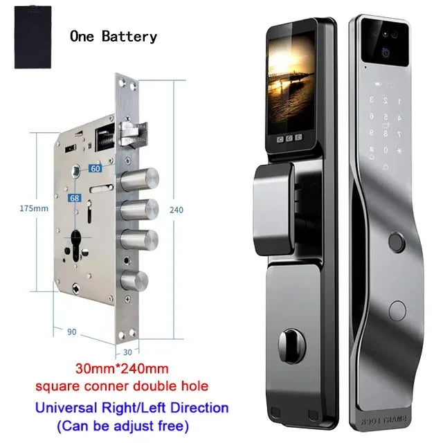 Tuya App Smart Lock Household Anti-theft Door Fingerprint Lock With Camera Password Lock Large Door Lock