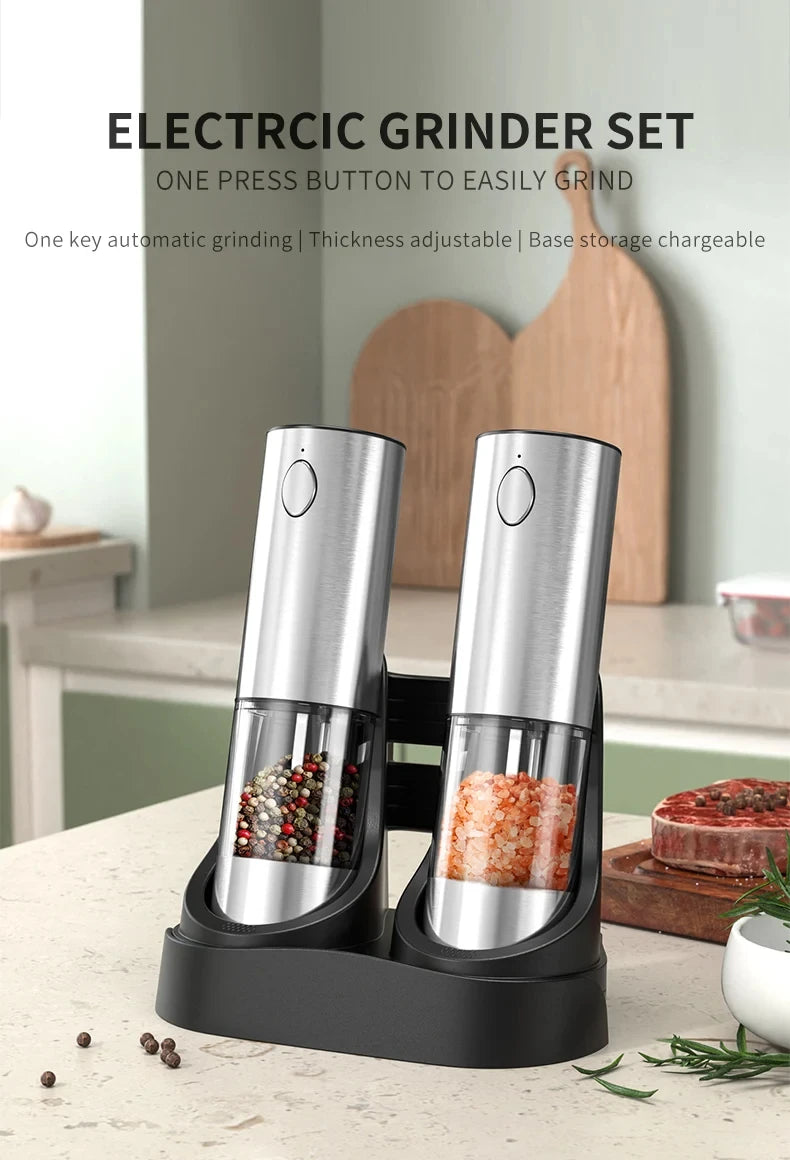 Electric Rechargeable Salt And Pepper Grinder