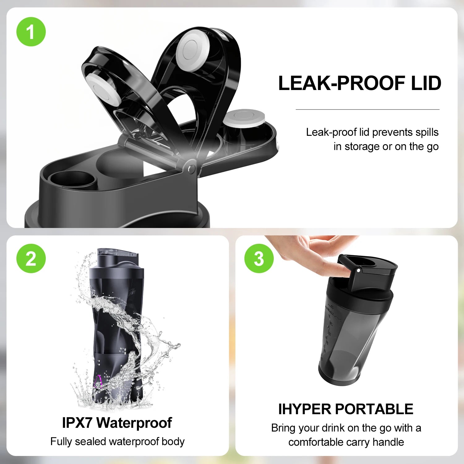 Portable USB Rechargeable Juicer Blender – 700ML