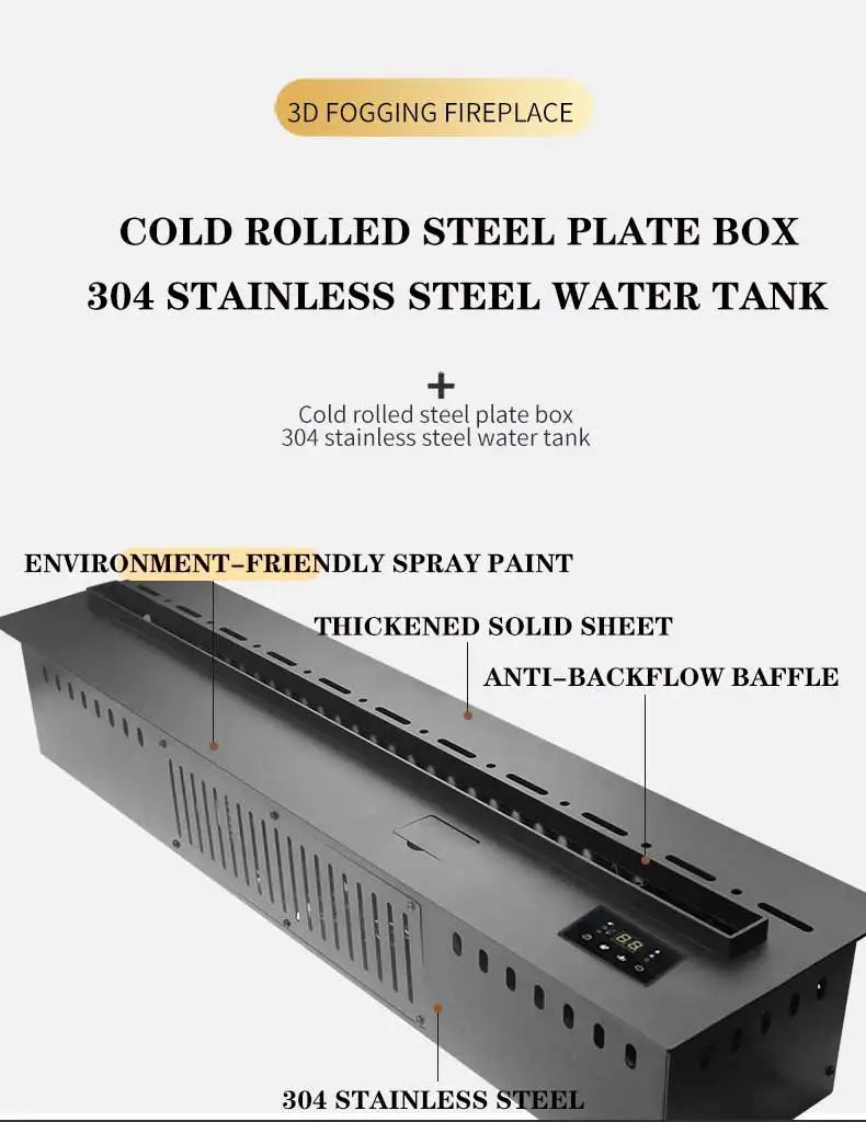 Water Vapor Fireplace Germicidal UV Lamps Customized 3D Flame Electric Fireplace Tv Stand Inserts Living Room Decorative