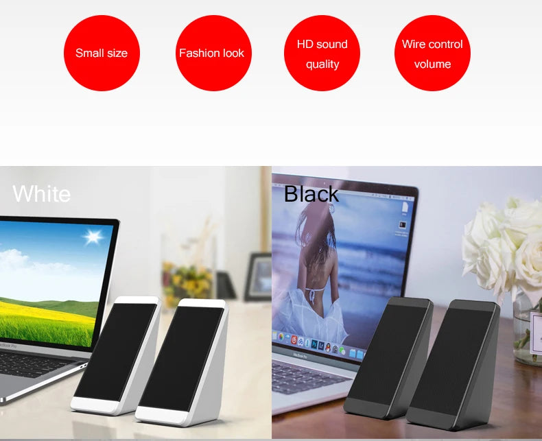 USB Portable Stereo PC Speaker for Laptop