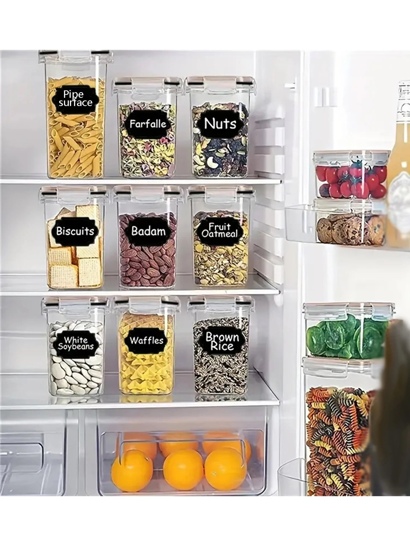 24-Piece Airtight Food Storage Container Set with Lids & Labels