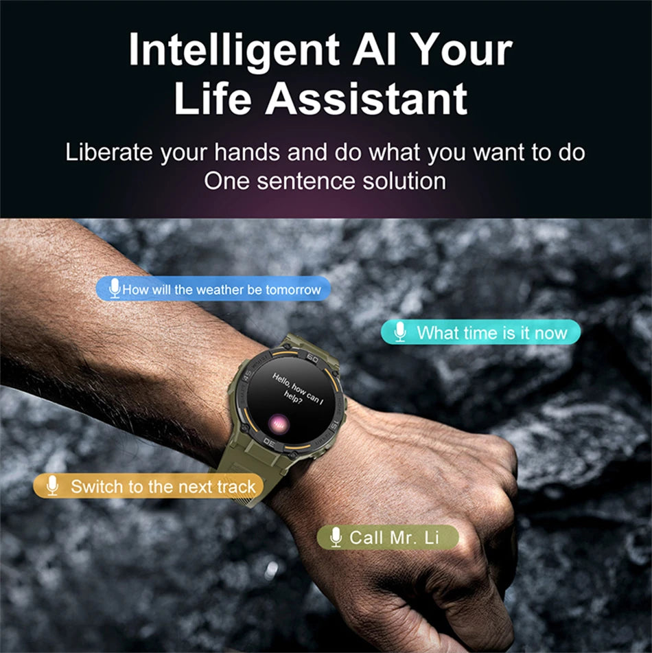 Military Smartwatch with HD Screen & BT Call