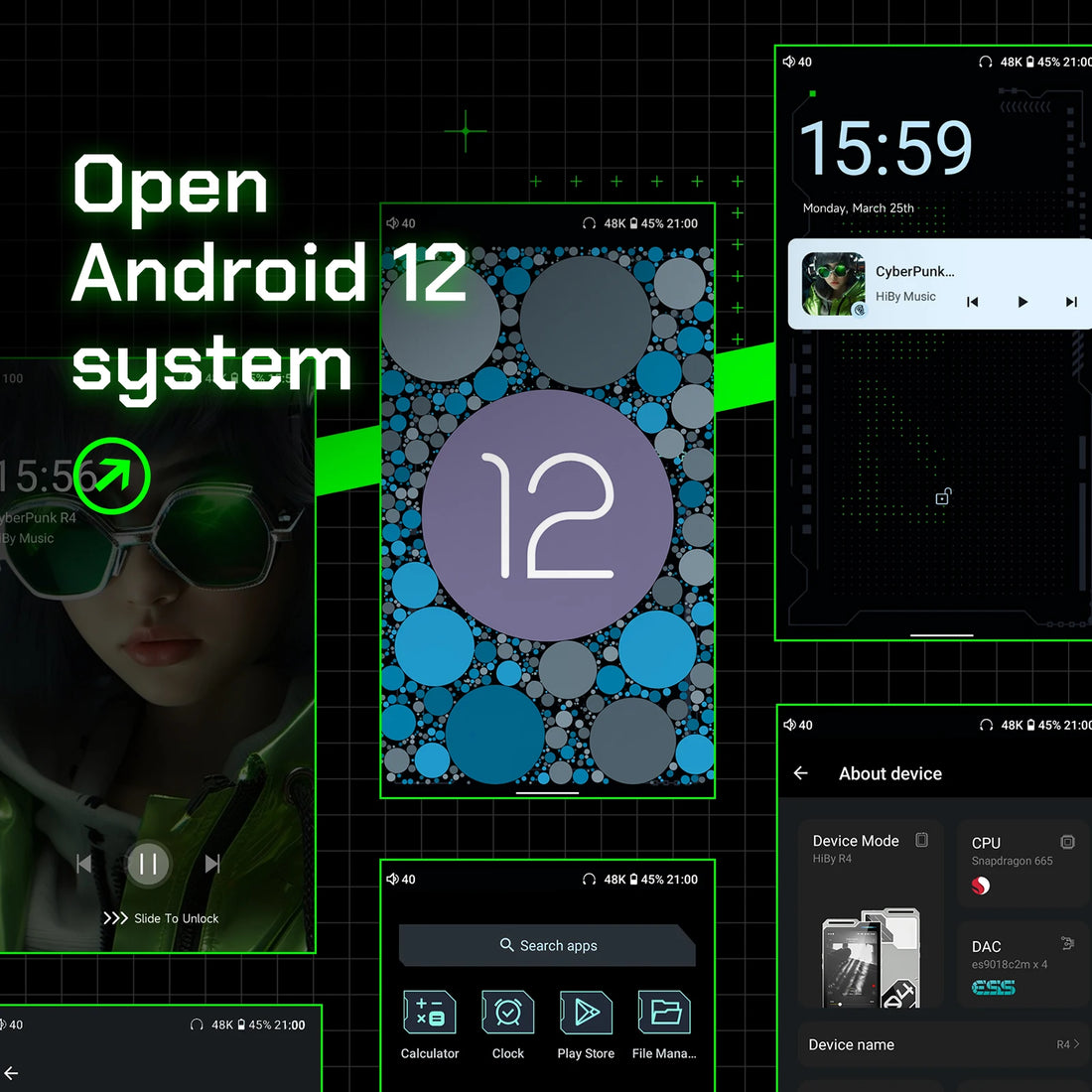 HiBy R4 HiFi Android 12 Music Player with ES9018Q2M DAC