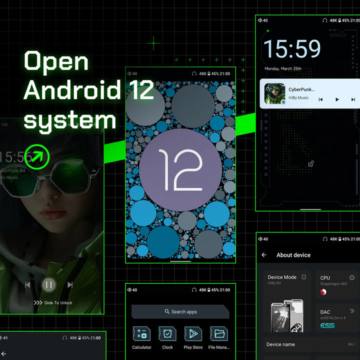 HiBy R4 HiFi Android 12 Music Player with ES9018Q2M DAC