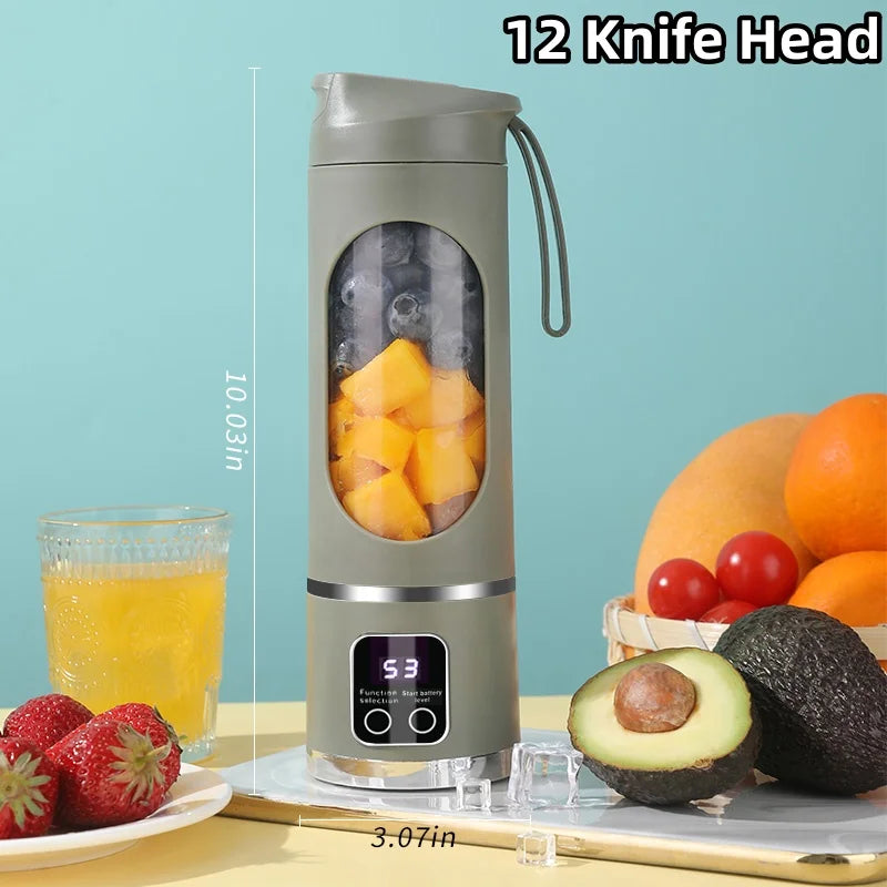 2025 Mini Electric Juicer – 450ML with Digital Display