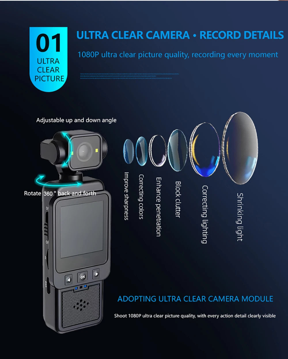 1080P HD WiFi Law Enforcement Mini Camera