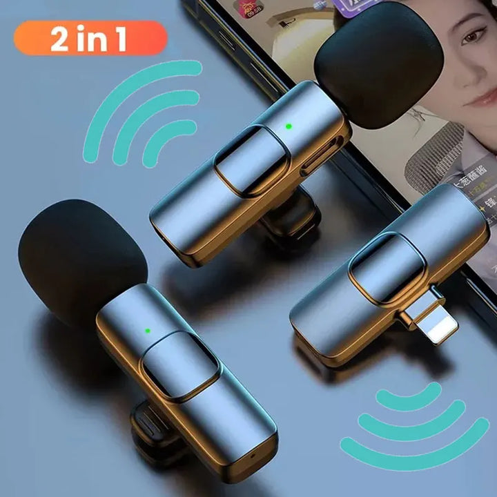 Wireless Mini Lavalier Microphone for iPhone & Android