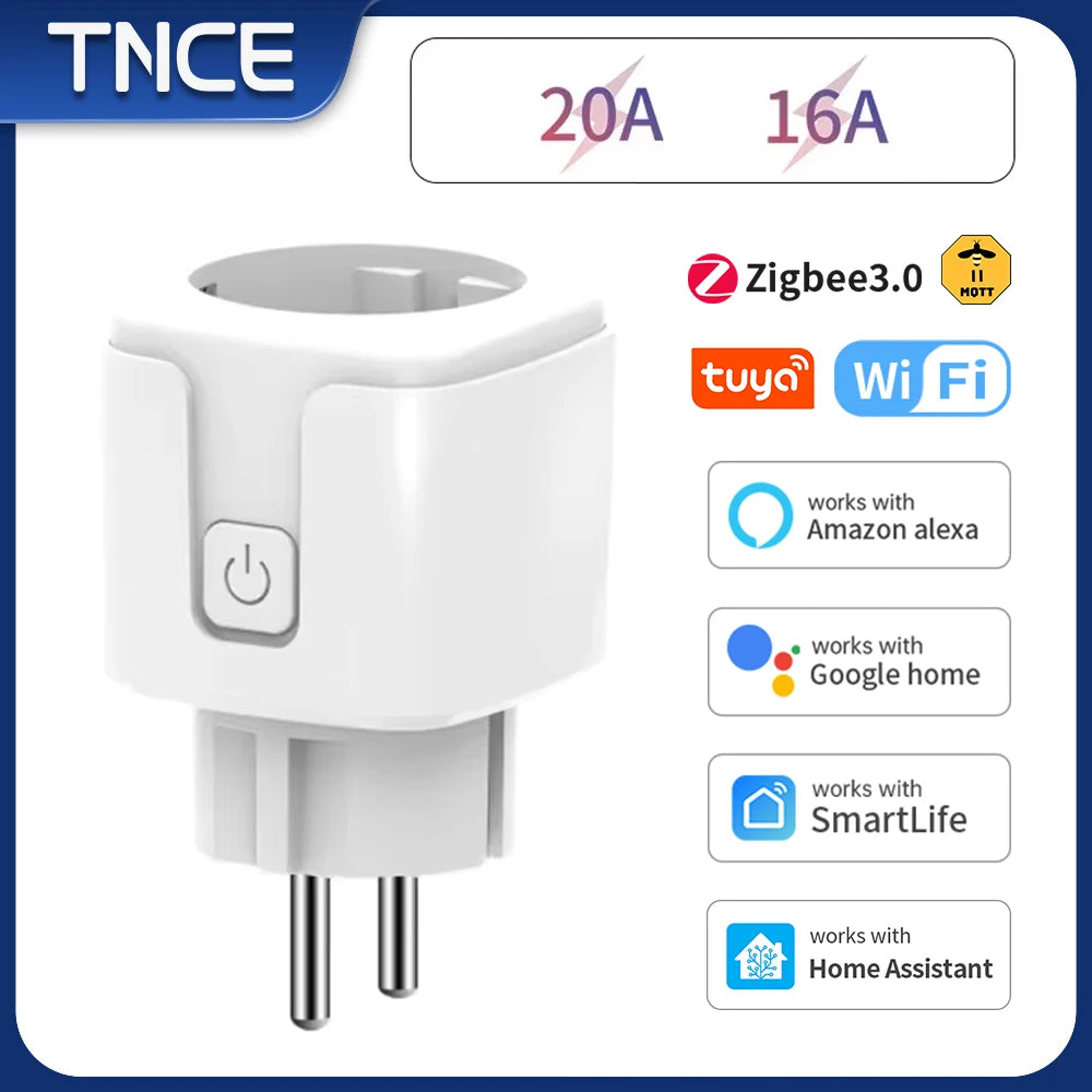 TNCE Tuya WiFi/Zigbee EU Smart Plug 16A/20A