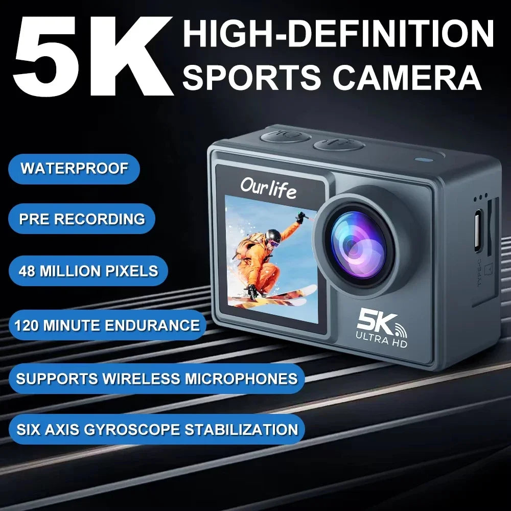 M40TR 5K Action Camera with Touch Screen & Zoom