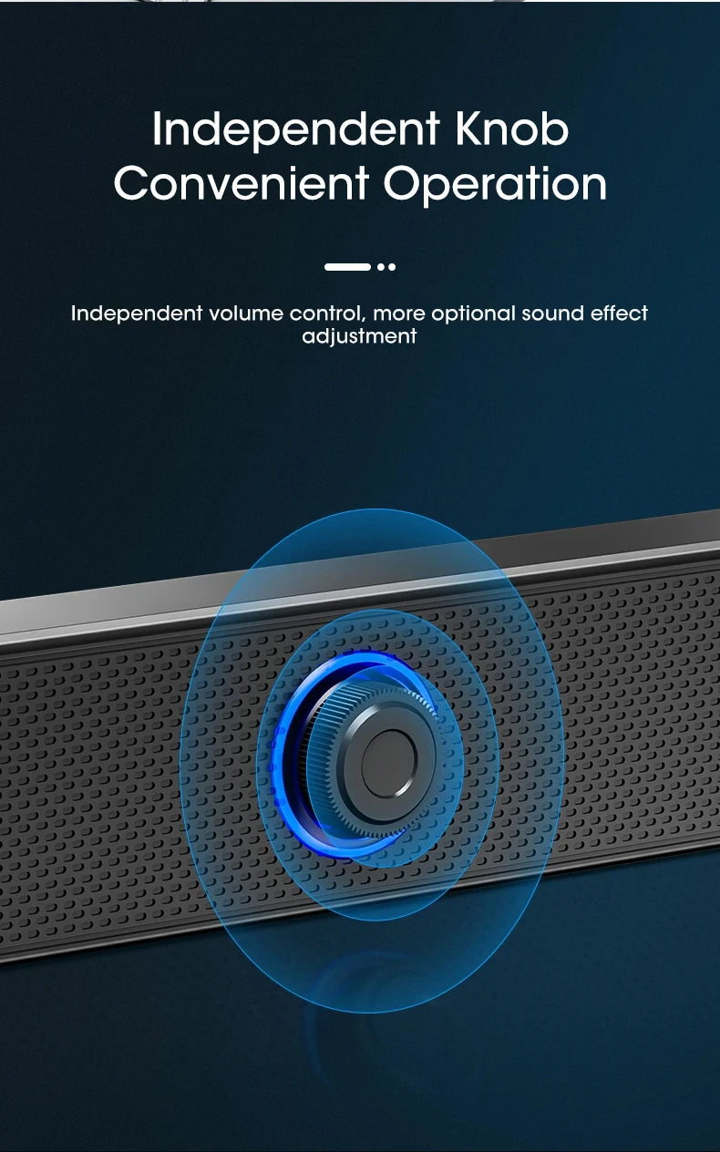 PC Soundbar Bluetooth & Wired USB Speaker