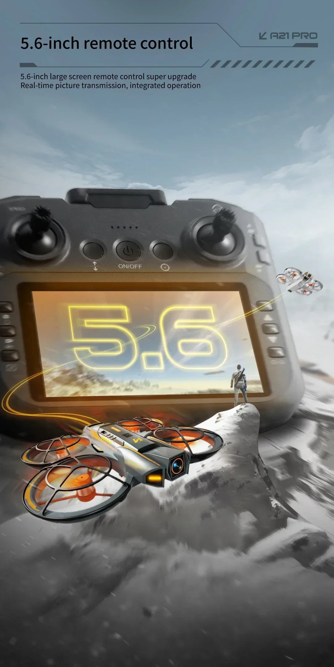 For Xiaomi New A21 Pro Mini Drone 4K Professional 8K HD Camera with Screen RC Dron Brushless Motor Obstacle Avoidance Quadcopter