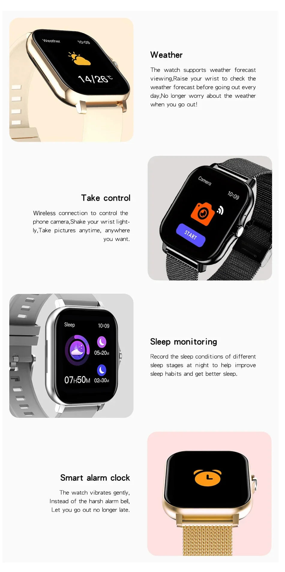 1.44" Bluetooth Smart Watch for Android & iOS