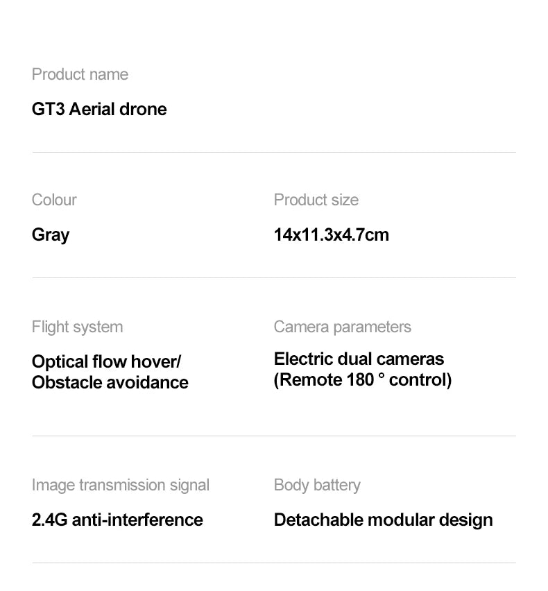 GT3 GPS 8K Drone with Dual Cameras & Obstacle Avoidance