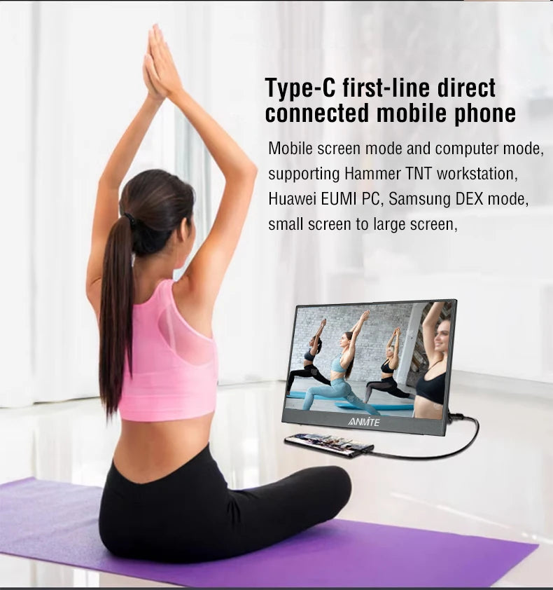 Anmite 14-Inch Portable Touch Screen Monitor – 100% sRGB Gaming Display  Product Description (Bullet Points):