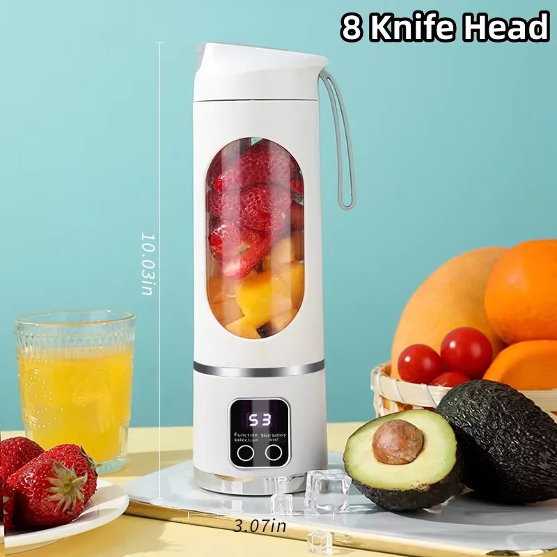 2025 Mini Electric Juicer – 450ML with Digital Display