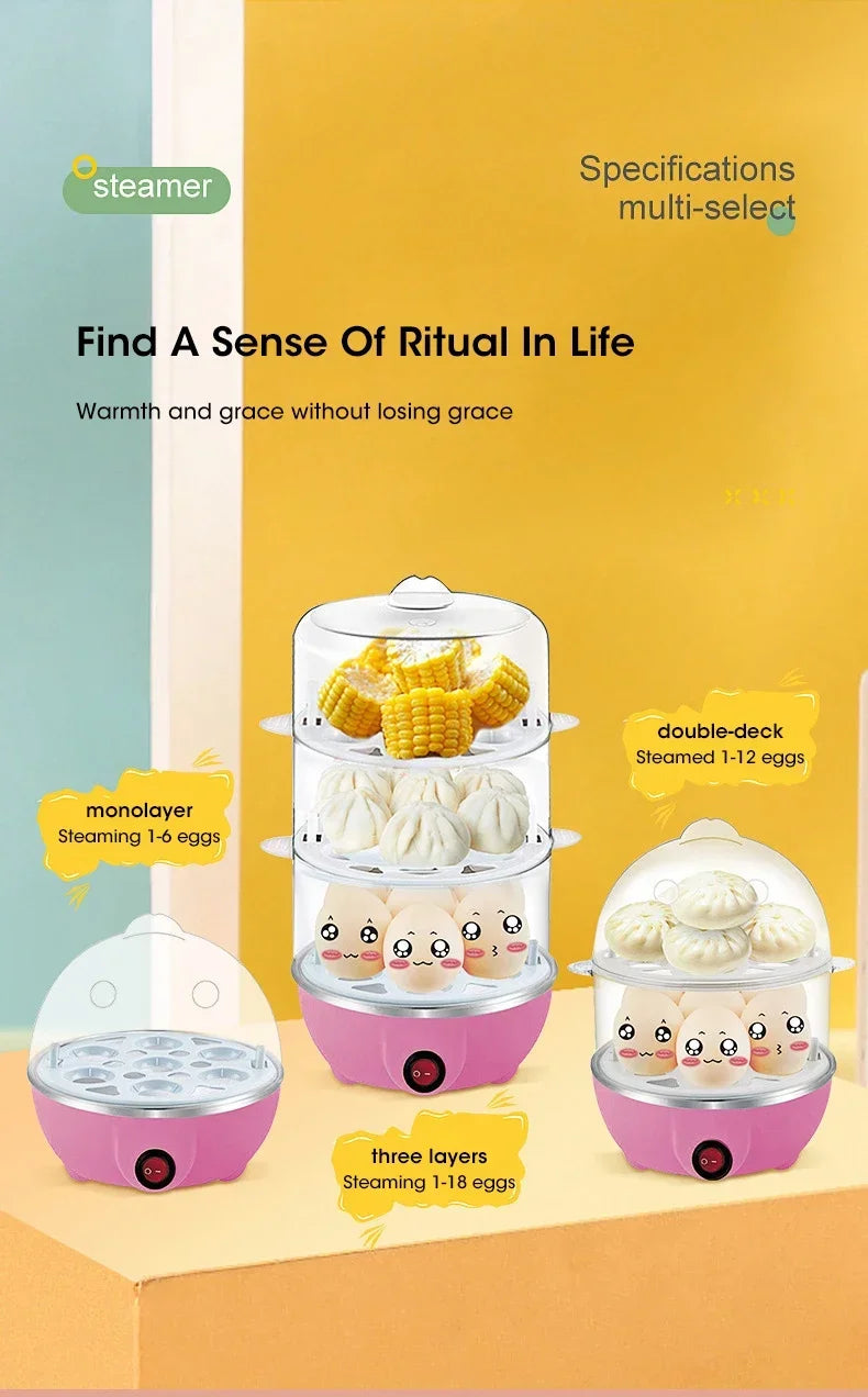 Mini Electric Egg Boiler Steamer