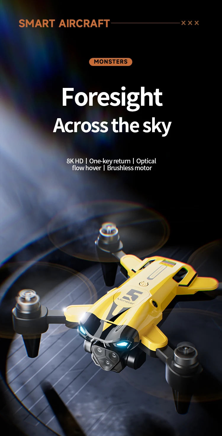 M5 Professional 8K GPS Drone with Triple Camera & Obstacle Avoidance