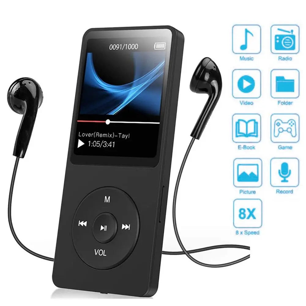 Bluetooth MP4/MP3 Lossless Music Player with TFT Display