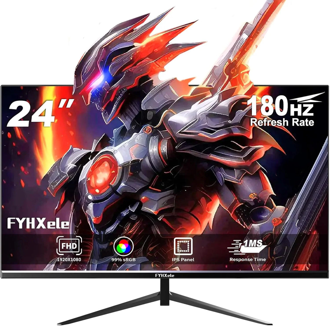 FYHXele 24-Inch 180Hz FHD Gaming Monitor – 1ms Response, HDR, G-Sync Compatible