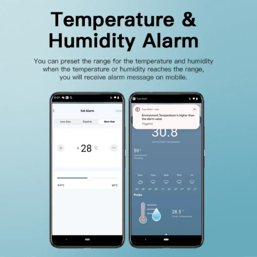 Tuya WiFi Temperature & Humidity Sensor with Probe