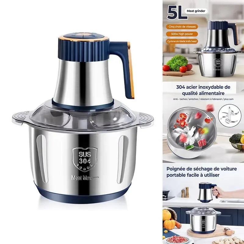 Stainless Steel Electric Meat Chopper & Food Processor