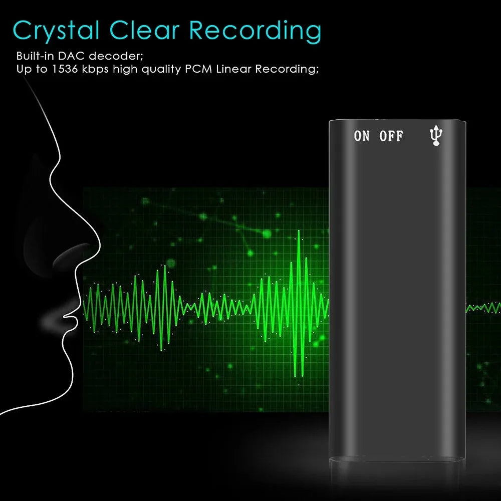 3-in-1 Professional Digital Voice Recorder & MP3 Player