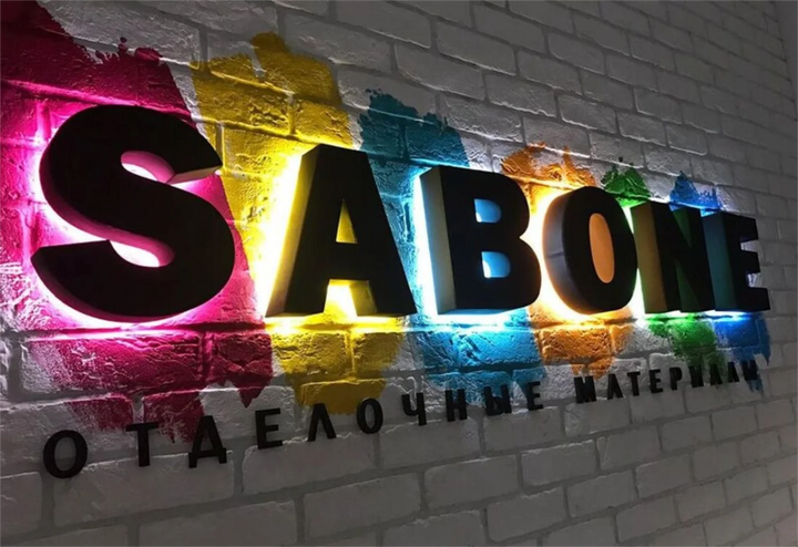 Custom Illuminated Backlit Sign Business Logo 3d Metal Letters Signage Stainless Steel Metal Sign Outdoor Signs Dropshipping